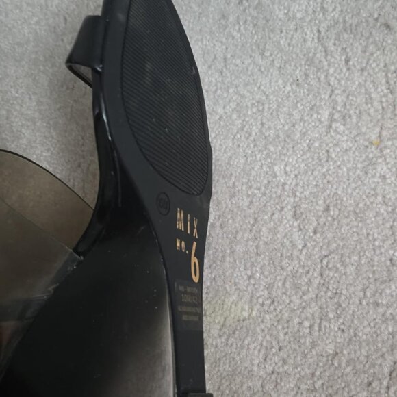 Mix No.6 Bryden black wedge sandals - Picture 6 of 7